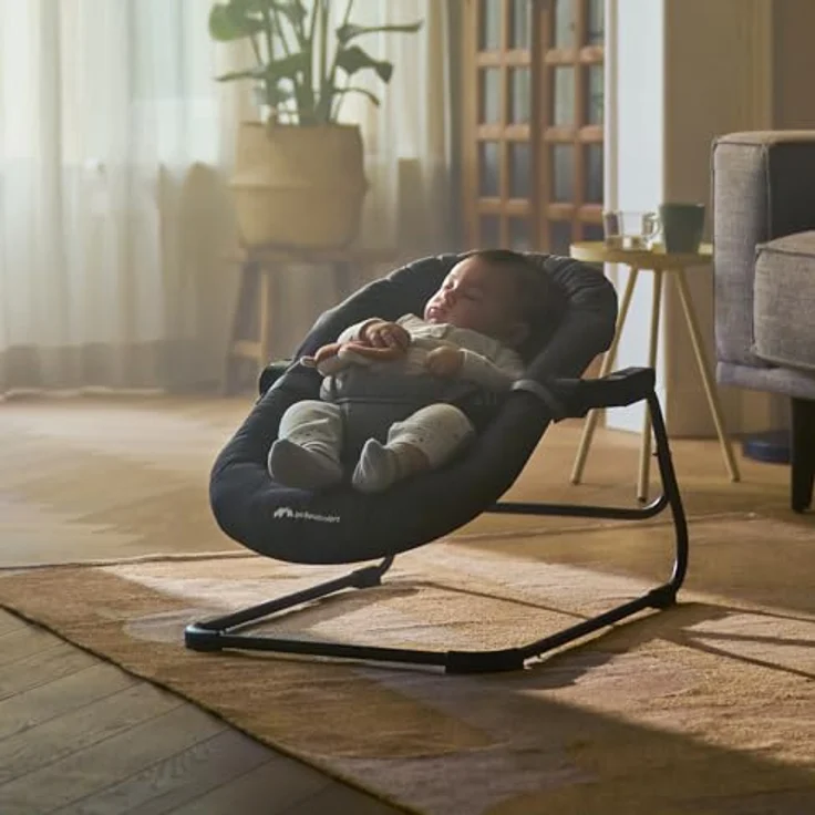 Bebeconfort Timba Baby, 2-in-1 Babywippe und Hochstuhlaufsatz, gepolsterter Sitz in Tinted Graphite, für Neugeborene bis 9 kg – Bild 9