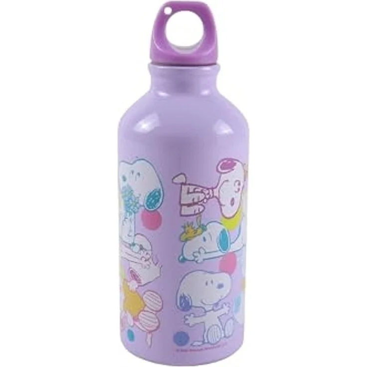 Snoopy Aluminium Trinkflasche 400 ml Kinder Flasche Sportflasche Wasserflasche – Bild 3