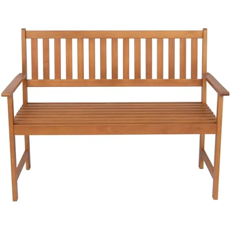 Casa.Pro Buxton, Gartenbank aus vorgeöltem Holz für 2 Personen mit ergonomischer Rückenlehne und Armlehnen, natürliche Holzoptik – Bild 4