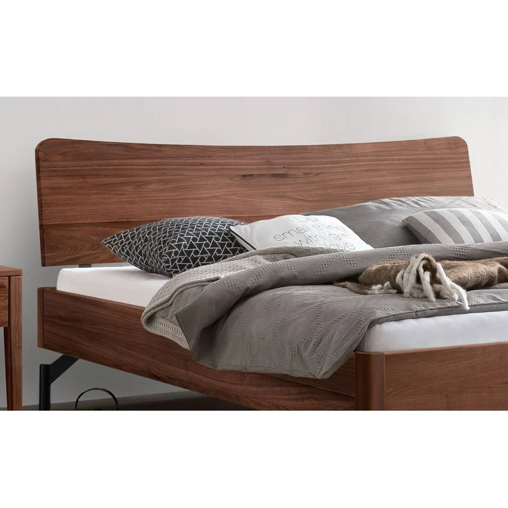 Hasena Massivholzbett Albinia Nussbaum mit Metallfüßen 180x210 cm – Lounge – Bild 3