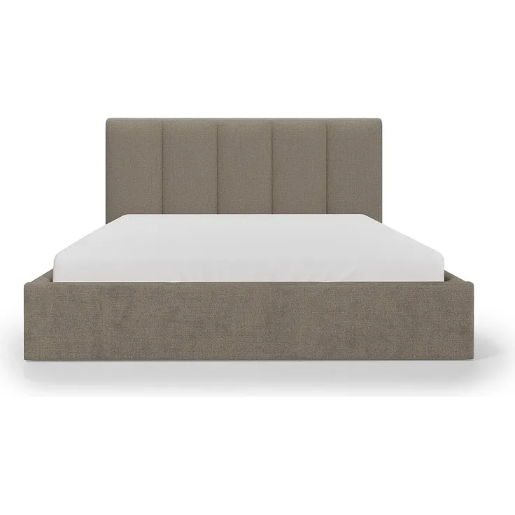 Vente-unique - KILACLO Bett Stoff Schokoladenbraun - B 213 cm x H 106 cm x L 190 cm – Bild 5
