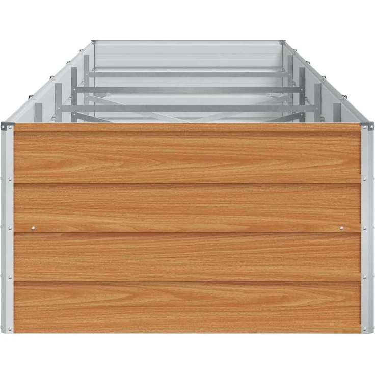 vidaXL Hochbeet Hellbraun 400 x 80 x 45 cm Verzinkter Stahl 42017339 – Bild 5