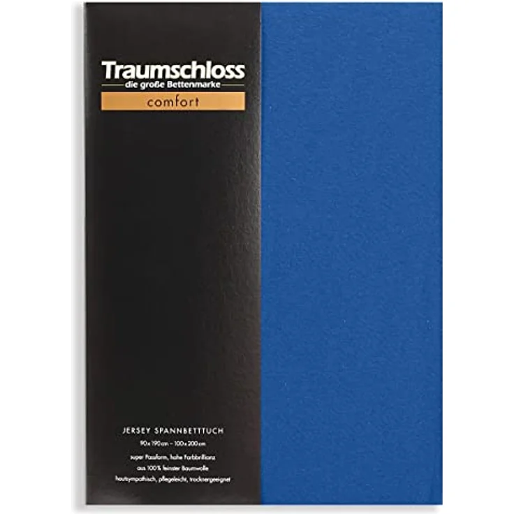 Traumschloss Spannbettlaken Comfort, Jersey, Royal, 90-100x200, 100% Baumwolle – Bild 2