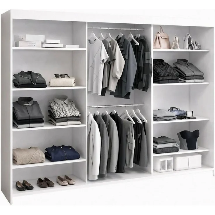 A&J MöbelLand GmbH Schiebetürenschrank ORAVELLE 3-türiger Kleiderschrank mit Spiegel (TOP ANGEBOT! Geräumiger Schrank mit einer Breite von 200 cm ideal zur Aufbewahrung von Kleidung und Accessoires. Wählen Sie das ideale Modell für Ihr Schlafzimmer!, T... – Bild 3