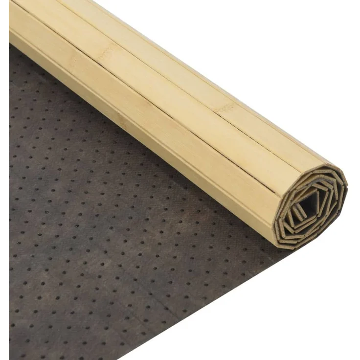 vidaXL Teppich Rechteckig Hell Natur 60x300 cm Bambus 376723 – Bild 5