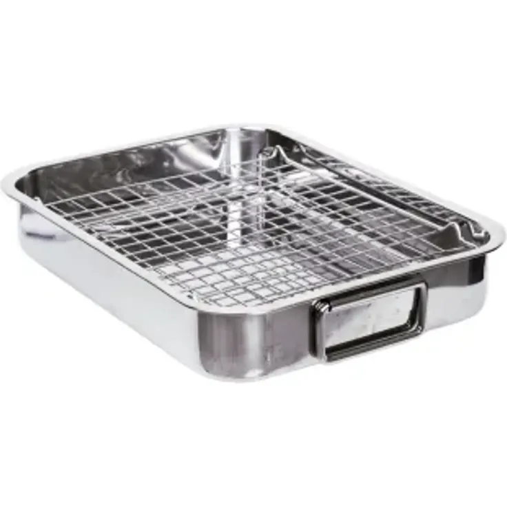 Pott & Flamme Ofenform mittel 36 cm mit Edelstahl Gitterrost-Einsatz