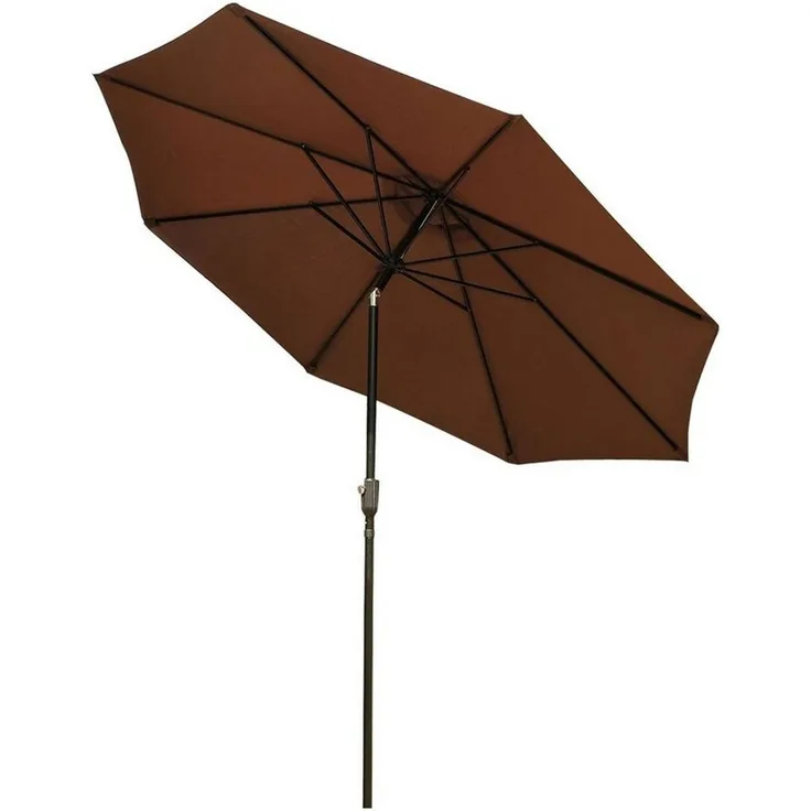 Outsunny Sonnenschirm Knickschirm mit Handkurbel