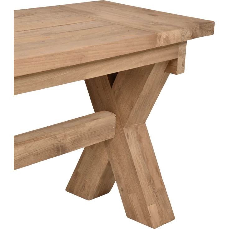 Garten-Sitzgruppe NOLAN 3-tlg. - Teak, Braun | Gartenmöbel-Set Gartengarnitur Garten-Essgruppe mit Stühlen und Esstisch – Bild 8