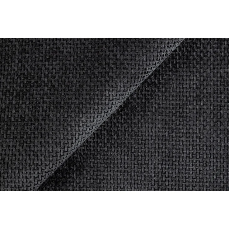Ecksofa Scandi-Stil Schlafcouch Stauraum Ottomane LI Bouclé Chenille Anthrazit – Bild 6