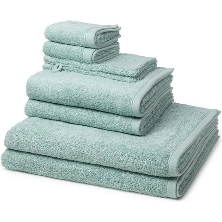 Ross Vita 8 tlg. Frottier-Set - 2 X Handtuch (50 X 100cm), 2 X Duschtuch (70 X 140cm), 2 X Gästetuch (30 X 50cm), 2 X Waschhandschuh (16 X 22cm) - 520 g/m2 - Jade