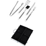 Edelstahl Grillbesteck im Alu Koffer 6 teilig Art. 60066