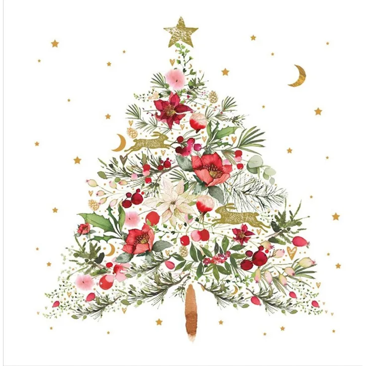 Paperproducts Servietten 25x25 cm Beautiful Christmas Tree