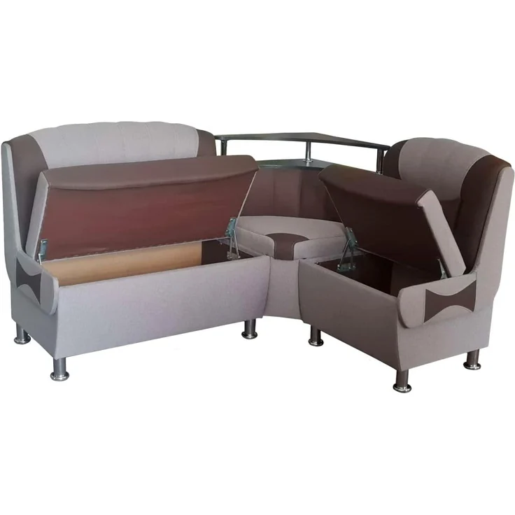 Rodnik Eckbank "Samba New", Braun, Sitze gepolstert, mit Stauraum und Ablage, ?164cmx128 cm – Bild 5