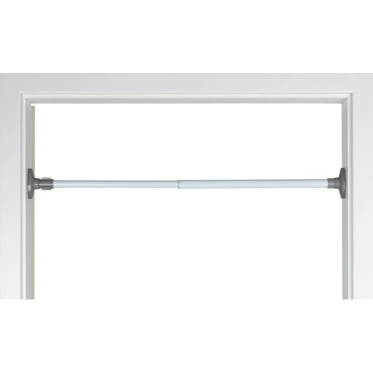 WENKO Garderobenständer Teleskop-Klemmstange HERKULES, Kleiderstange, 47-80 cm, weiß, WENKO, (Kleiderständer) – Bild 4