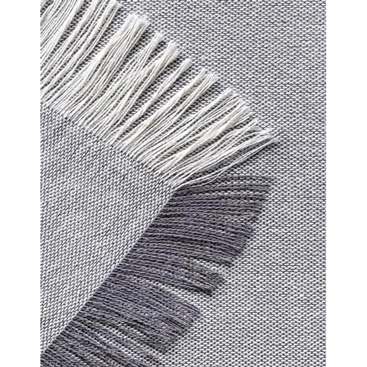 Todocama Mehrzweck-Tagesdecke, Tagesdecke, Überwurf für Bett, Sofaüberwurf, Jarapas, einfarbig (230x260 cm, dunkelgrau). – Bild 5