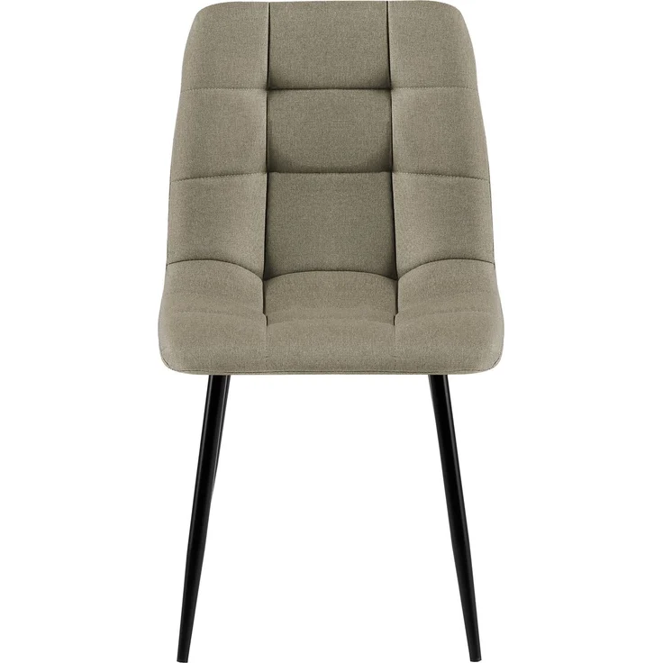 CLP 2er Set Esszimmerstuhl Tilde gepolstert mit Rückenlehne bis 150 kg belastbar - Farbe:taupe;Material:Stoff – Bild 3