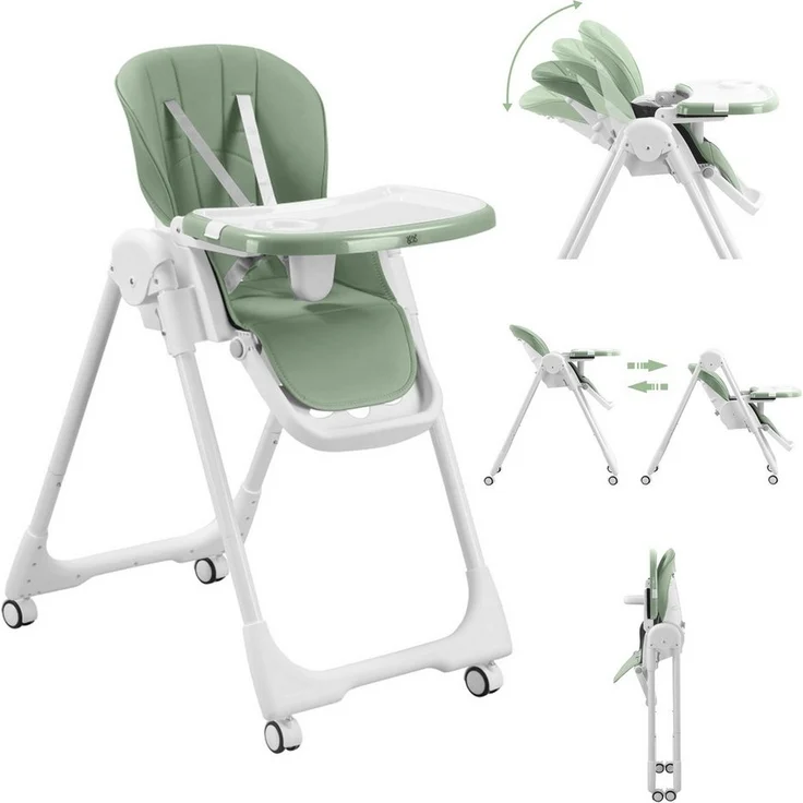 Baby Vivo Hochstuhl Design Kinderhochstuhl aus Kunststoff - Tippy in Coolmint – Bild 5