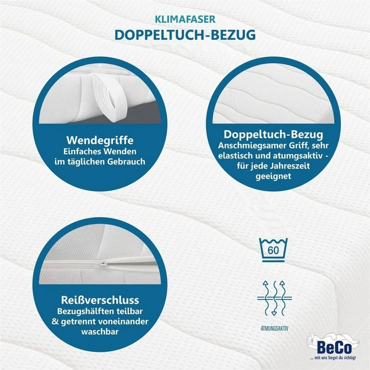 Komfortschaummatratze Matratze Gigant Trio KS, Luxusmatratzenhöhe, in diversen Größen, Beco, 30 cm hoch, Boxspringfeeling durch Luxushöhe! – Bild 3