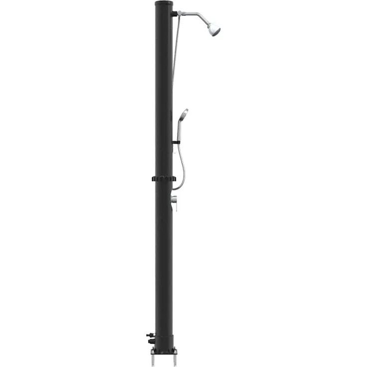 vidaXL Außen Solardusche Schwarz 217 cm PVC und Aluminium 42003409