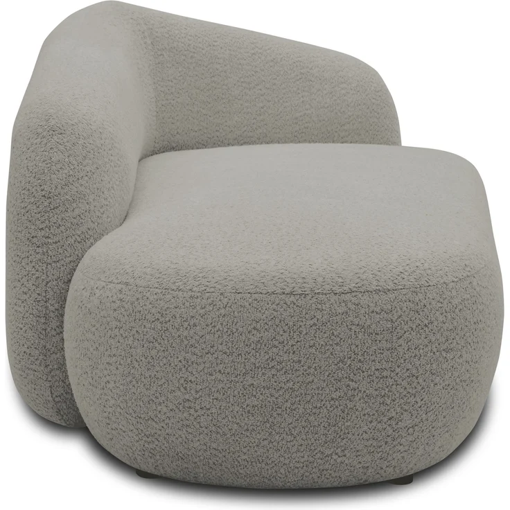 DOMO. collection Recamiere 700013, Liege mit Zierkissen, oval, Füße mit Filzgleitern, Chaiselongue, Sofa, Polstergarnitur, 183 x 105 x 75 (BxTxH), grau – Bild 4