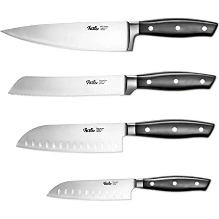 Fissler Messer-Set Profi Messer - Edelstahl Messer mit Spezialklinge, Messerset, Küchenmesser Fleischmesser, Allzweckmesser Sushi Messer