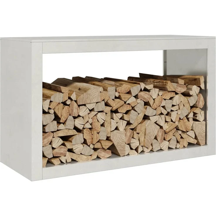 vidaXL Brennholzregal 100x40x60 cm Edelstahl 850986 – Bild 2