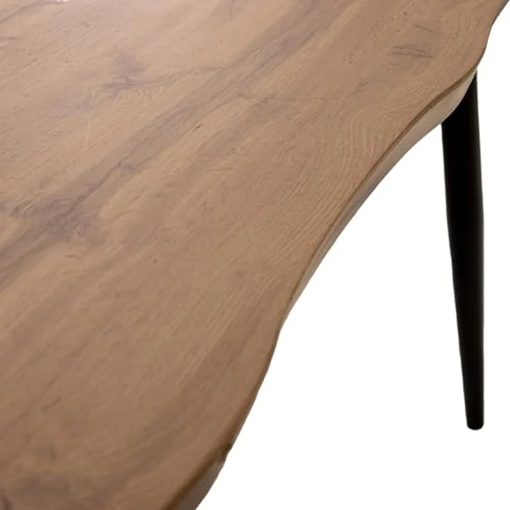 DRW Esstisch aus natürlichem und schwarzem Metall, 160 x 75 x 80 cm – Bild 4