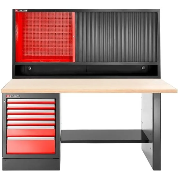 Facom JLS3 Werkbank hoch 7Schubl+Obers, Holz