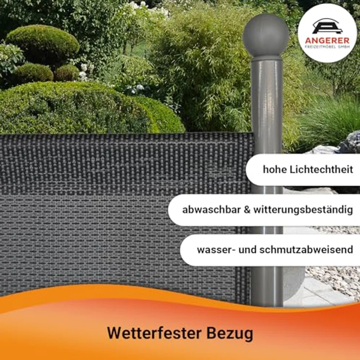 Angerer Freizeitmöbel GmbH Stellwand Primetex - Raumteiler & Raumtrenner Sichtschutz - einfache Montage ohne Bohren - Outdoor Paravent für Windschutz & Schatten auf Balkon (178x178 cm, Dunkelgrau) – Bild 7