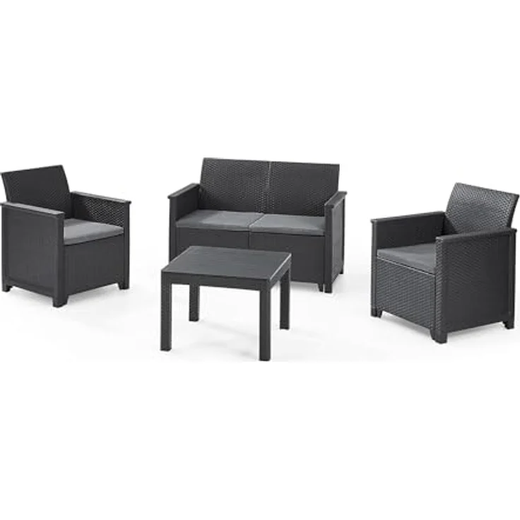 Keter 246148 - Garten-Set Emma, 4-Sitzer, Graphit – Bild 2
