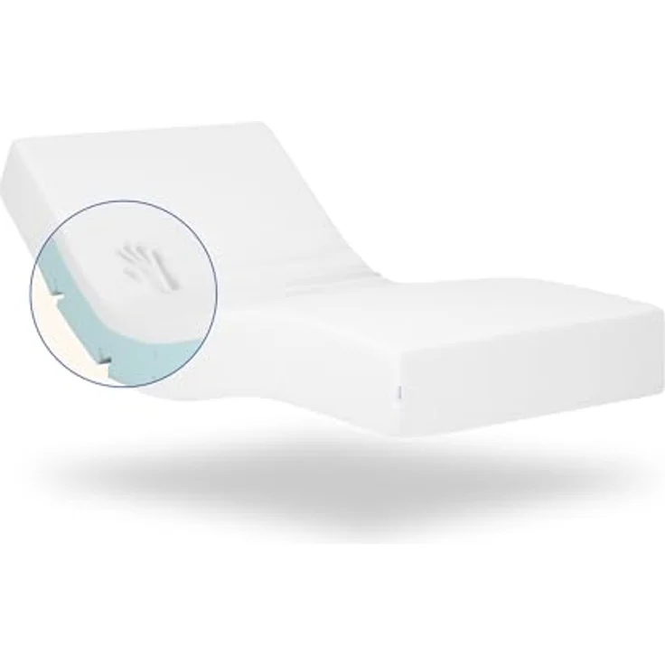 Geriafy - Orthopädische viskoelastische Matratze | 20 cm Dicke | Frisches und weiches Gewebe | Geeignet für verstellbare und Normale Betten (105x190) – Bild 2