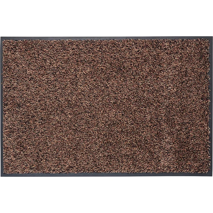 Fußmatte SCORDIA braun 40×60 cm – rutschhemmender Gummirücken, 100 % Polyamidflor, waschbar bis 30°C, witterungsbeständig von –60 bis +60 °C