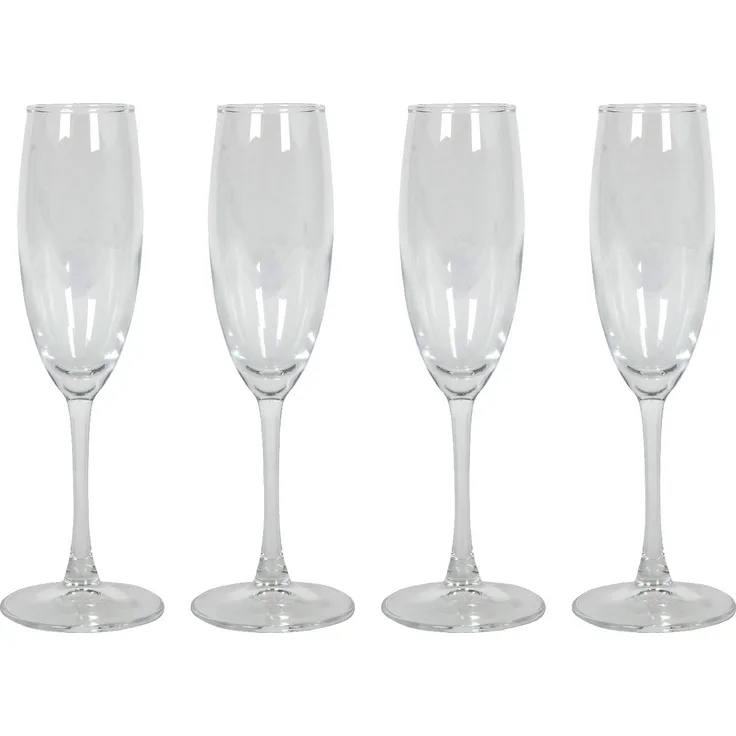 Sektglas-Set CLEAR LBH 7.50x7.50x22.50 cm weiß