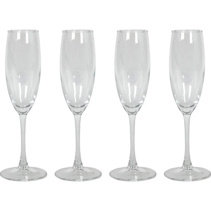 Sektglas-Set CLEAR LBH 7.50x7.50x22.50 cm weiß