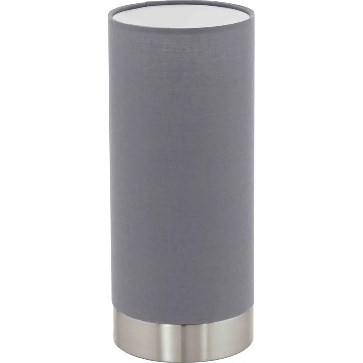 Eglo 95119 Tischleuchte Pasteri Textil grau E27 1X40W H:25,5cm Ø12cm mit Touchdimmer – Bild 4