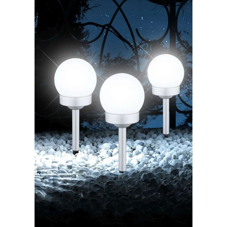 Solarleuchte Garten 6er Set Solarkugeln Silber Solarlampe Außen Leuchte Solar – Bild 5