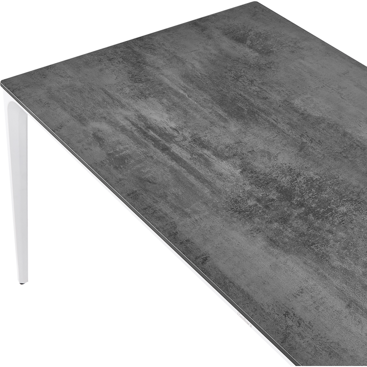 Gartentisch SOVARETO 180 cm 90 cm Steinoptik Dunkelgrau – Bild 6