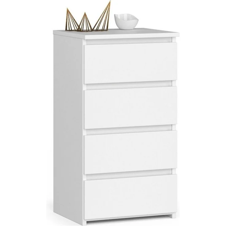 Home Collective Kommode 40 cm breit Holz Highboard Sideboard für Flur Schlafzimmer Wohnzimmer (Mehrzweckschrank Schrank schmal Kommode Schlafzimmer mit Schubladen), Kinderzimmer Organizer, 73 cm hoch mit 4 Schubladen weiß – Bild 5