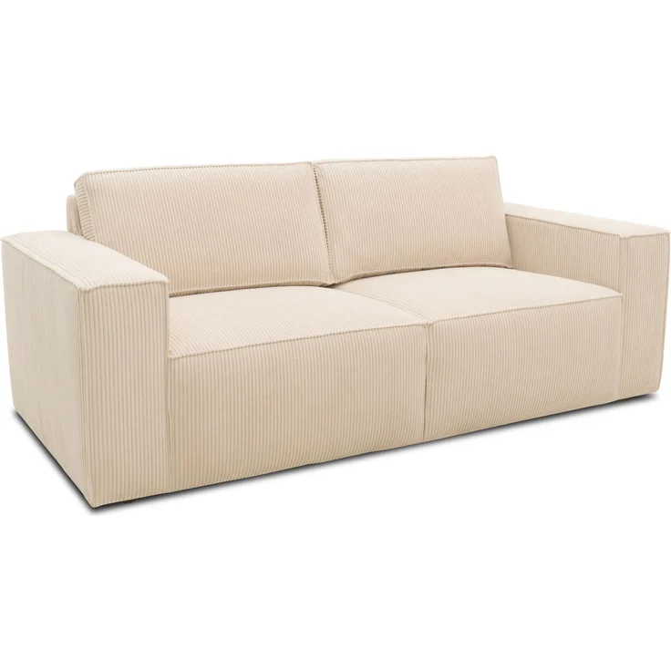 DOMO. collection Sofa 100017, 2-Sitzer mit Rückenkissen und Armlehnen, 2er Couch, Polsterganitur, 210 x 93 x 84 cm (BxTxH), creme – Bild 3