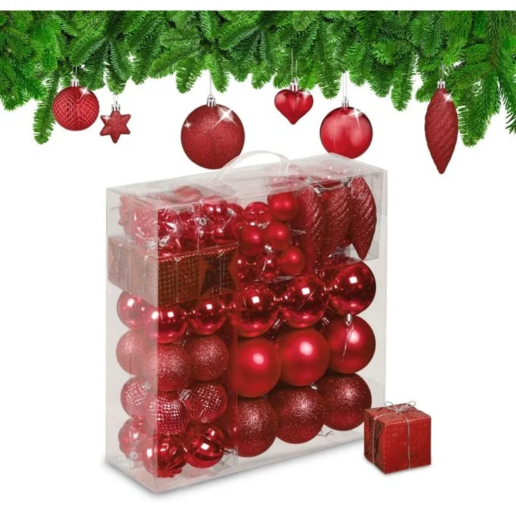 Relaxdays Weihnachtskugeln im 110er Set – Bild 1