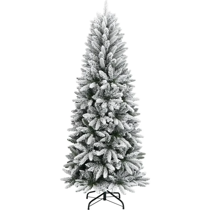 vidaXL Künstlicher Weihnachtsbaum Beschneit 210 cm PVC&PE 345191 – Bild 4