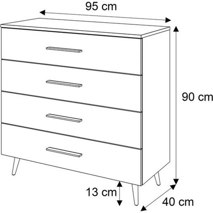 Lookway Kommode AURA KASCHMIR 4S mit Schubladen – Bild 4