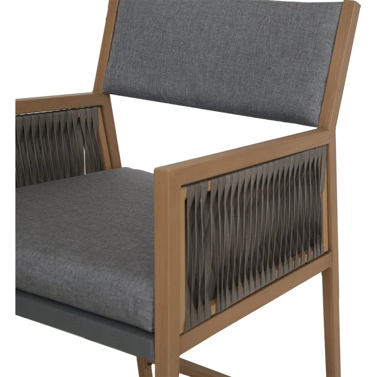 Set Bartisch + 2x Barhocker HWC-Q12, Barstuhl Stehtisch, Polyrattan Olefin (210 g/m²) ~ dunkelgrau – Bild 5