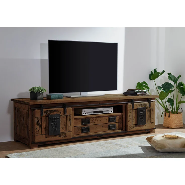 TV-Board Mango 180x55x50 braun lackiert RAILWAY #446 – Bild 8