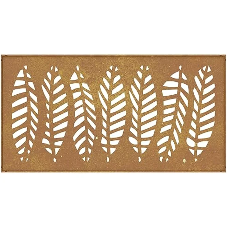 vidaXL Garten-Wanddeko, 105x55 cm Cortenstahl mit Blatt-Design, wetterfest und korrosionsbeständig – Bild 5