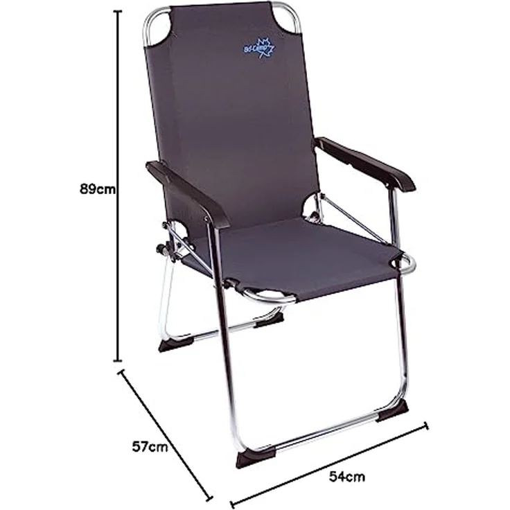 Alu Camping Klappstuhl graphite – Bild 3