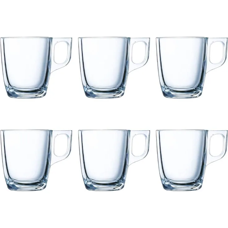 Satz von Kaffeetassen Luminarc Nuevo (6 pcs) Durchsichtig Glas 90 ml 6 Stücke Default Title