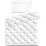 Siebenschläfer Baby Bettdecke und Kissen im Set - Kinderdecke 100x135 mit Kopfkissen 40x60 cm