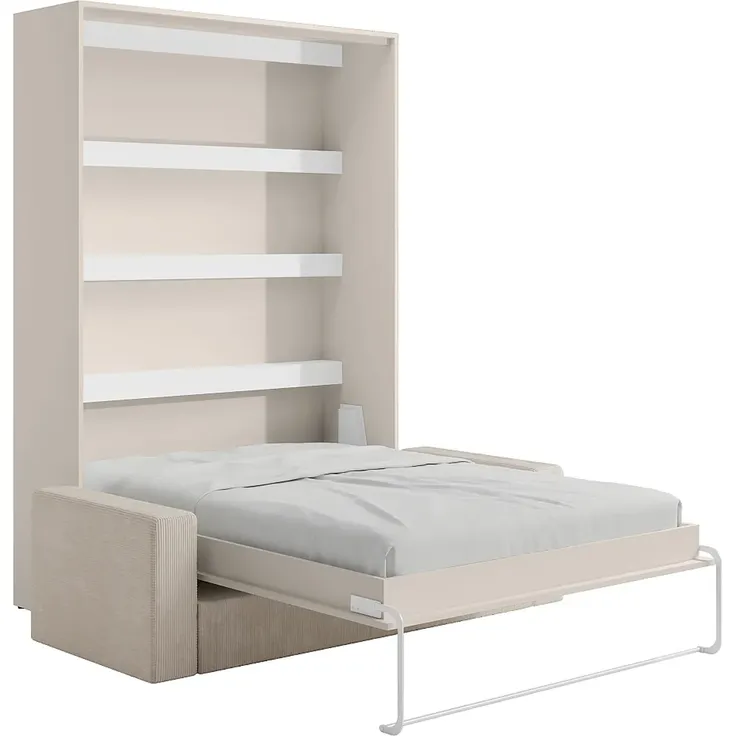 Vente-unique - RAPILI Bett Holz, Platte Beige - B 133 cm239,2 cm x H 225,2 cm x L 180 cm – Bild 7