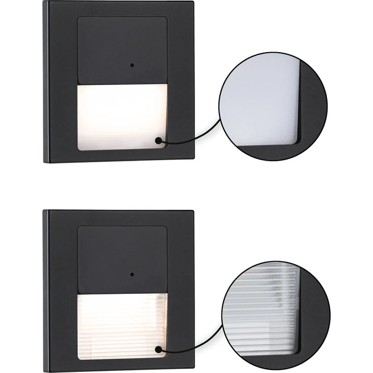 Paulmann 80004 LED Wandeinbauleuchte Tsaro Bewegungsmelder eckig 80x36mm 2700K Schwarz – Bild 9